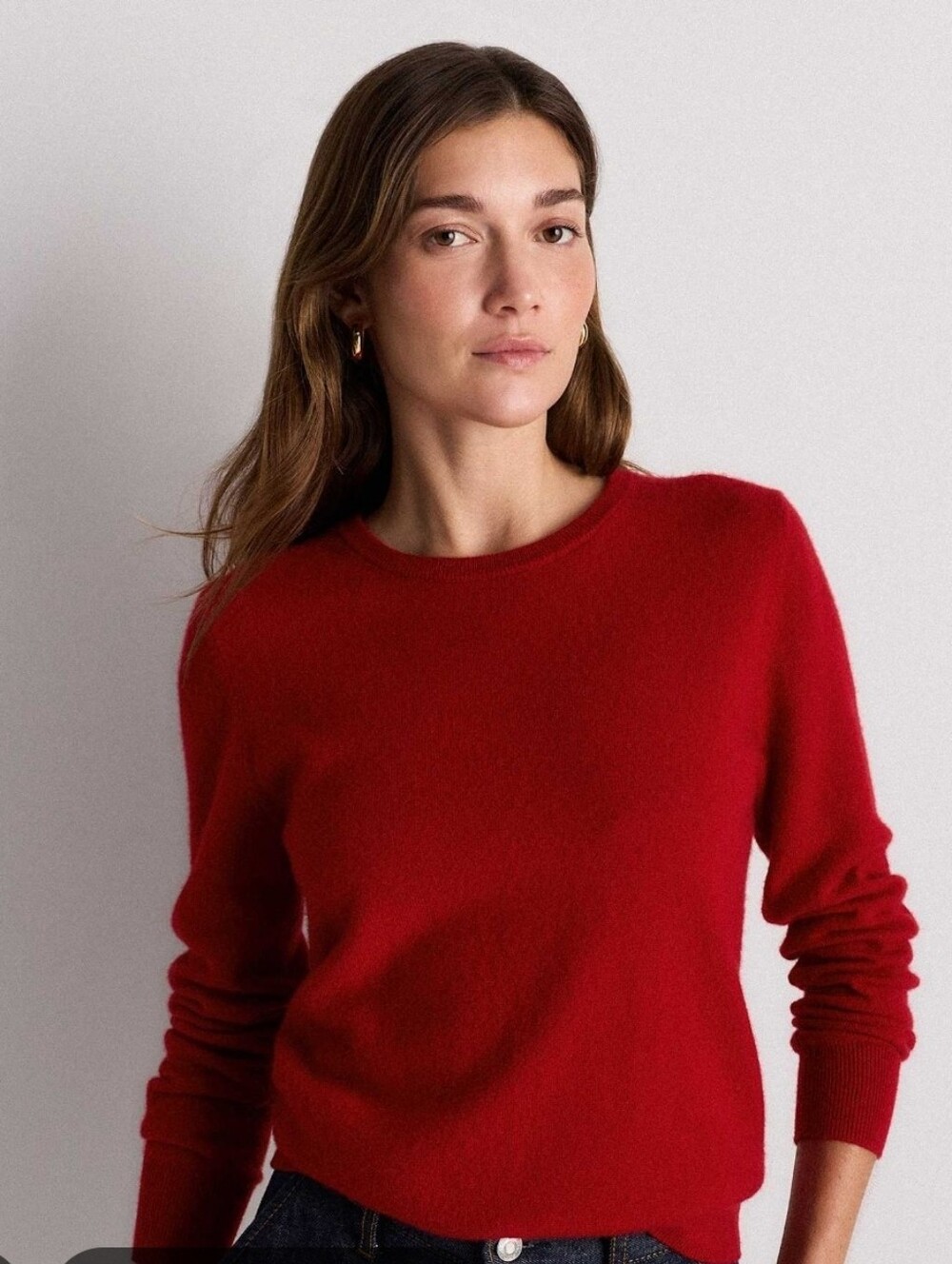 Quince Classic Red Cashmere Crewneck Sweater XL